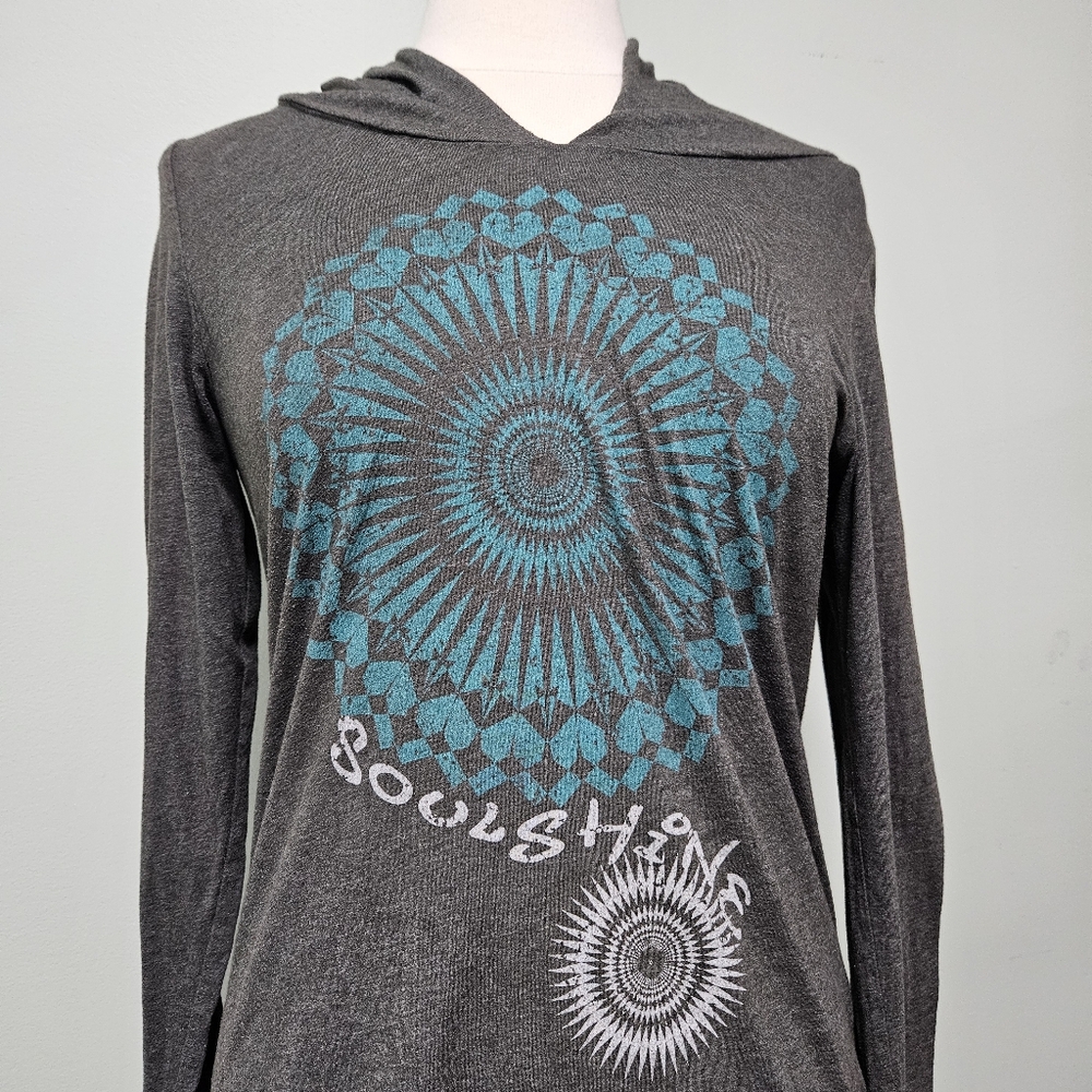 Soul Flower Women's Soulshine Yoga Hoody Hoodie XS Gray
